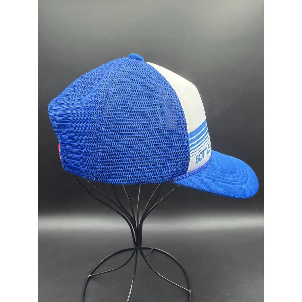 BottleRock Napa Valley Youth Trucker Snapback Hat Blue White Festival Mesh Cap